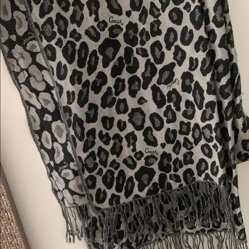 Black and white cheetah scarf